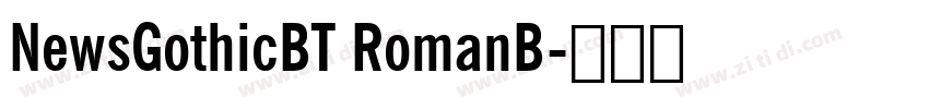 NewsGothicBT RomanB字体转换
